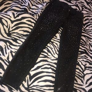 Rhinestone studded BeBe jeans